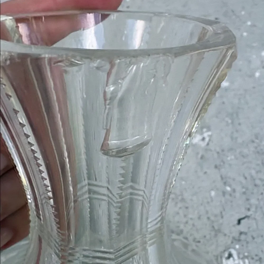 American brilliant cut glass carafe